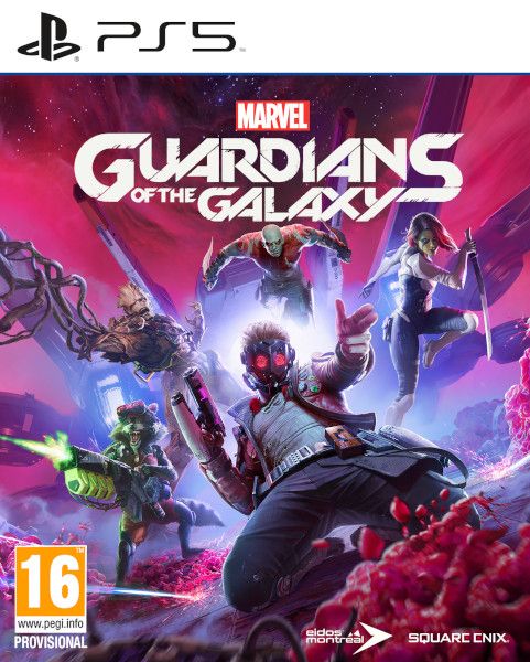 Carátula de Marvels Guardianes de la Galaxia para PS5 (edición PAL España)