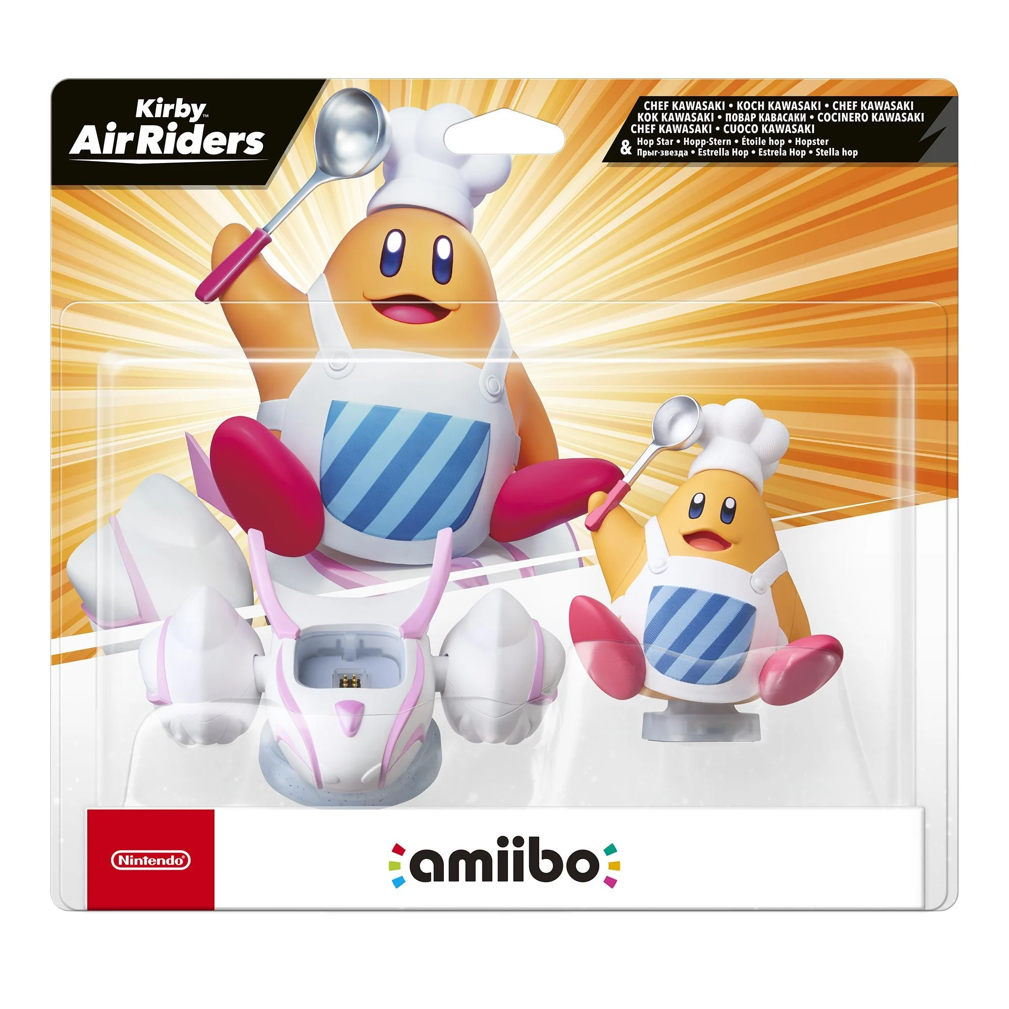 Amiibo Kirby Chef Kawasaky y Hop Star