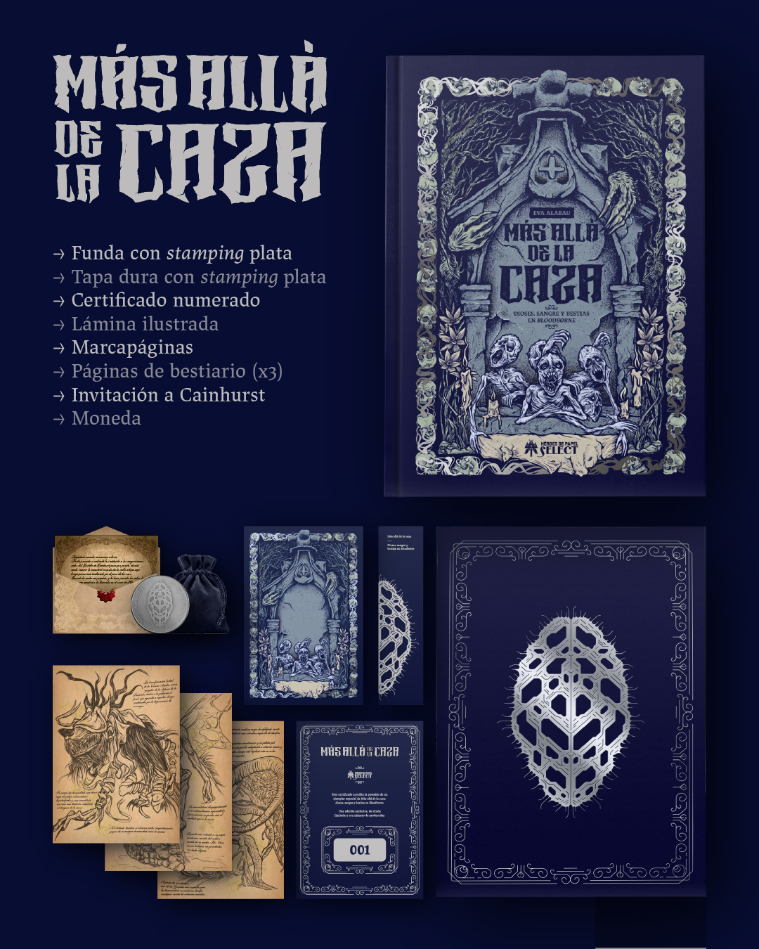 Libro Más allá de la caza Dioses, Sangre y Bestias en Bloodborne Edición Cainhurst