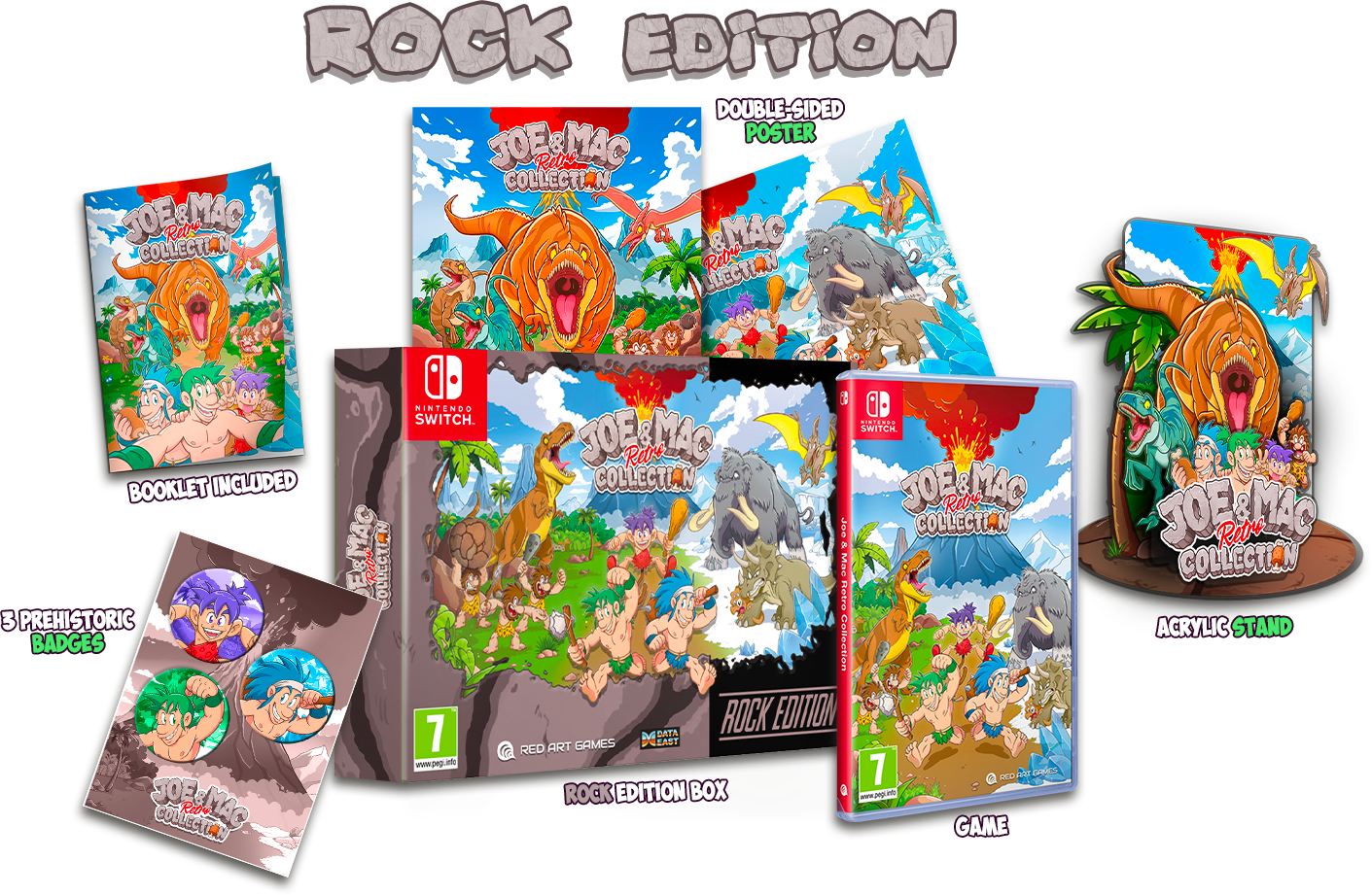 Joe and Mac Retro Collection Rock Edition Nintendo Switch