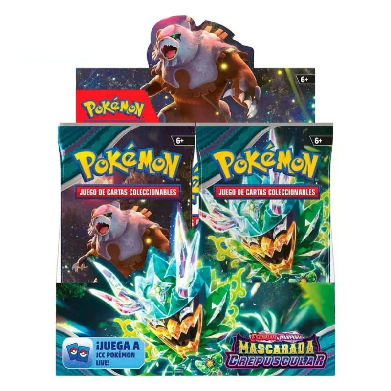 Pokemon TCG Escarlata y Purpura Mascarada Crepuscular Booster Box 36 Sobres