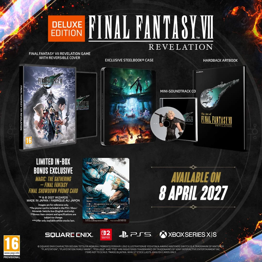 Final Fantasy VII Revelation Deluxe Edition + Carta Promocional Magic